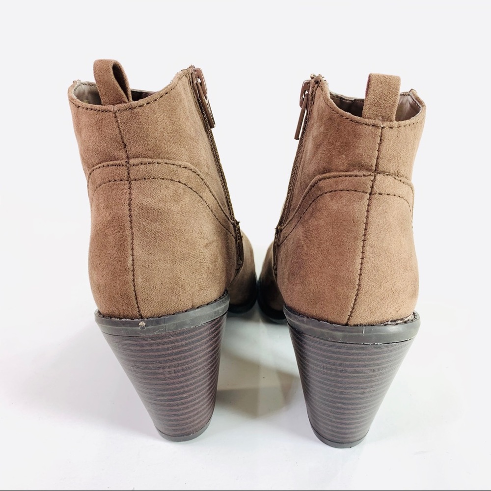 Cato Ankle Boots Heeled Brown Faux Leather… - Picture 4 of 6